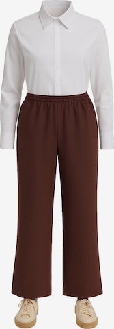 Touche Prive Pleated Pants in Brown: front