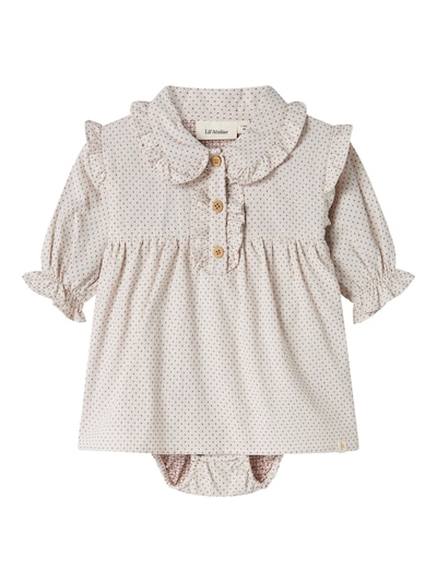 Lil'Atelier Robe en beige clair / bourgogne, Vue avec produit