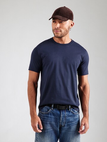 Marc O'Polo - Camisa 'T-shirt, short sleeve, crew neck' em azul: frente