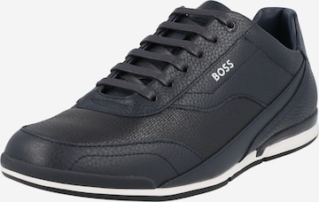 Sneaker low 'Saturn' de la BOSS Black pe albastru: față