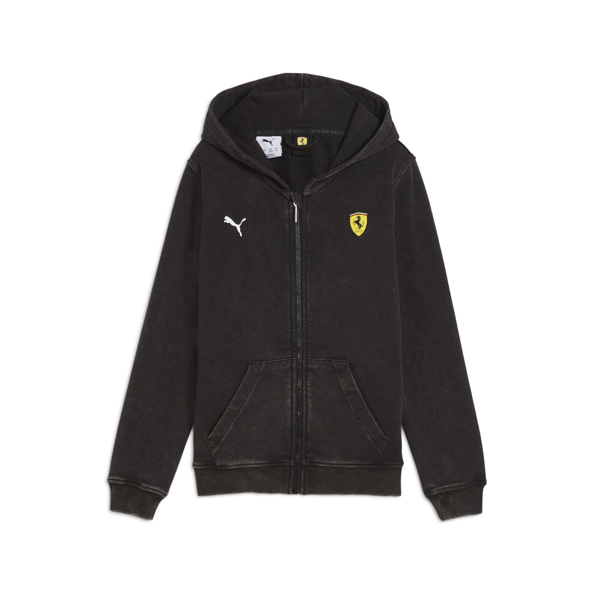 PUMA Sportief sweatvest 'Scuderia Ferrari' in Zwart: voorkant