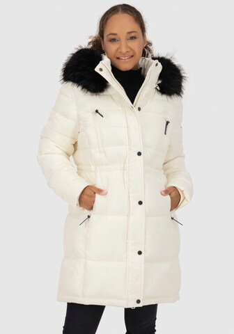 alife & kickin Winter Coat in White: front