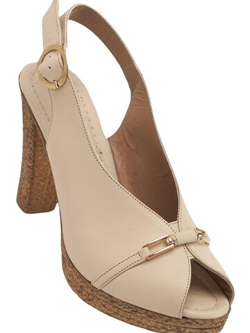 Limoya Slingback Pumps 'Damen-Absätze' in Beige: front