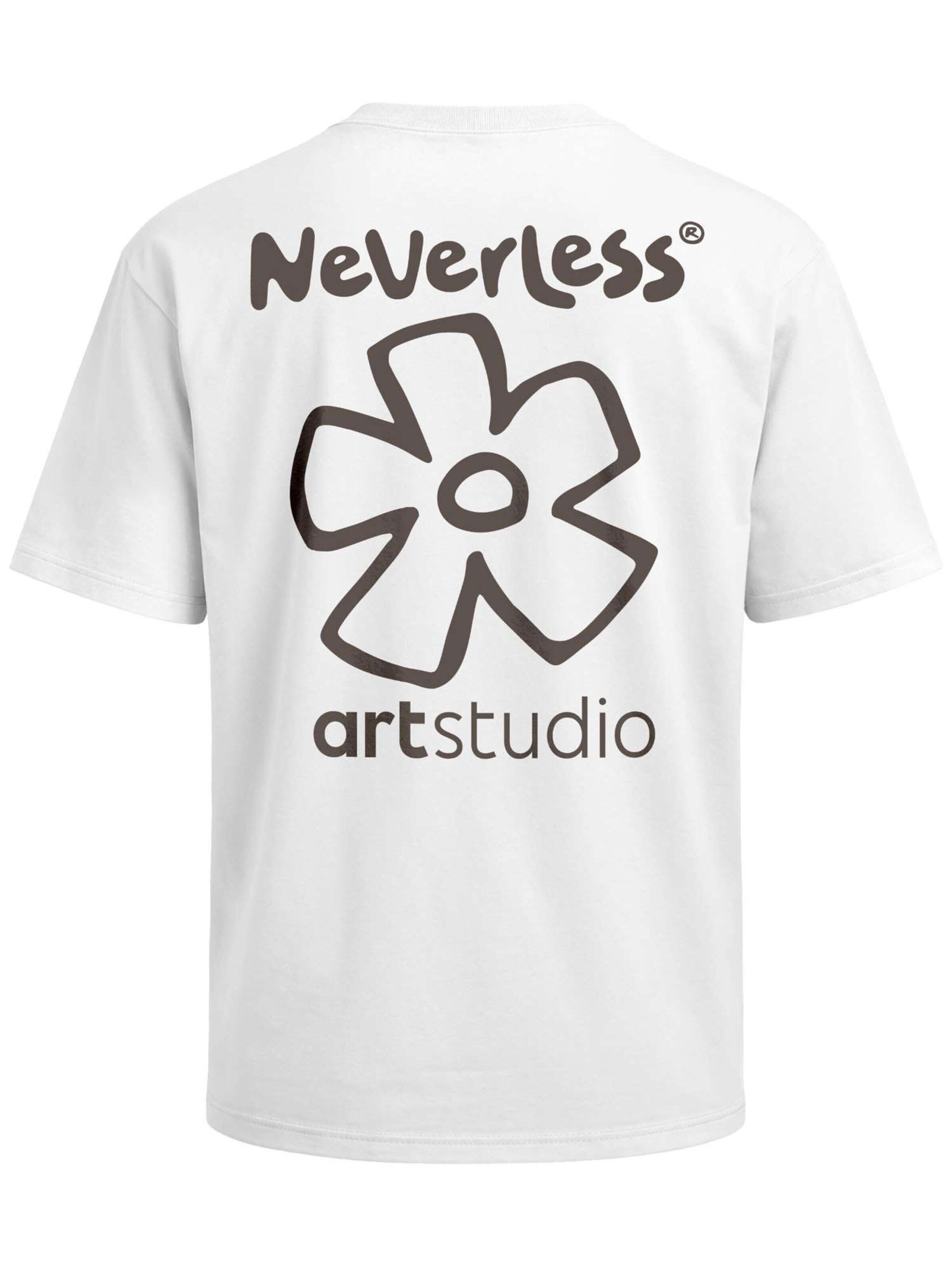 Neverless Shirt 'Minimal Blossom' in White