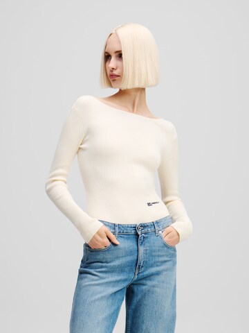 Body di KARL LAGERFELD JEANS in bianco: frontale