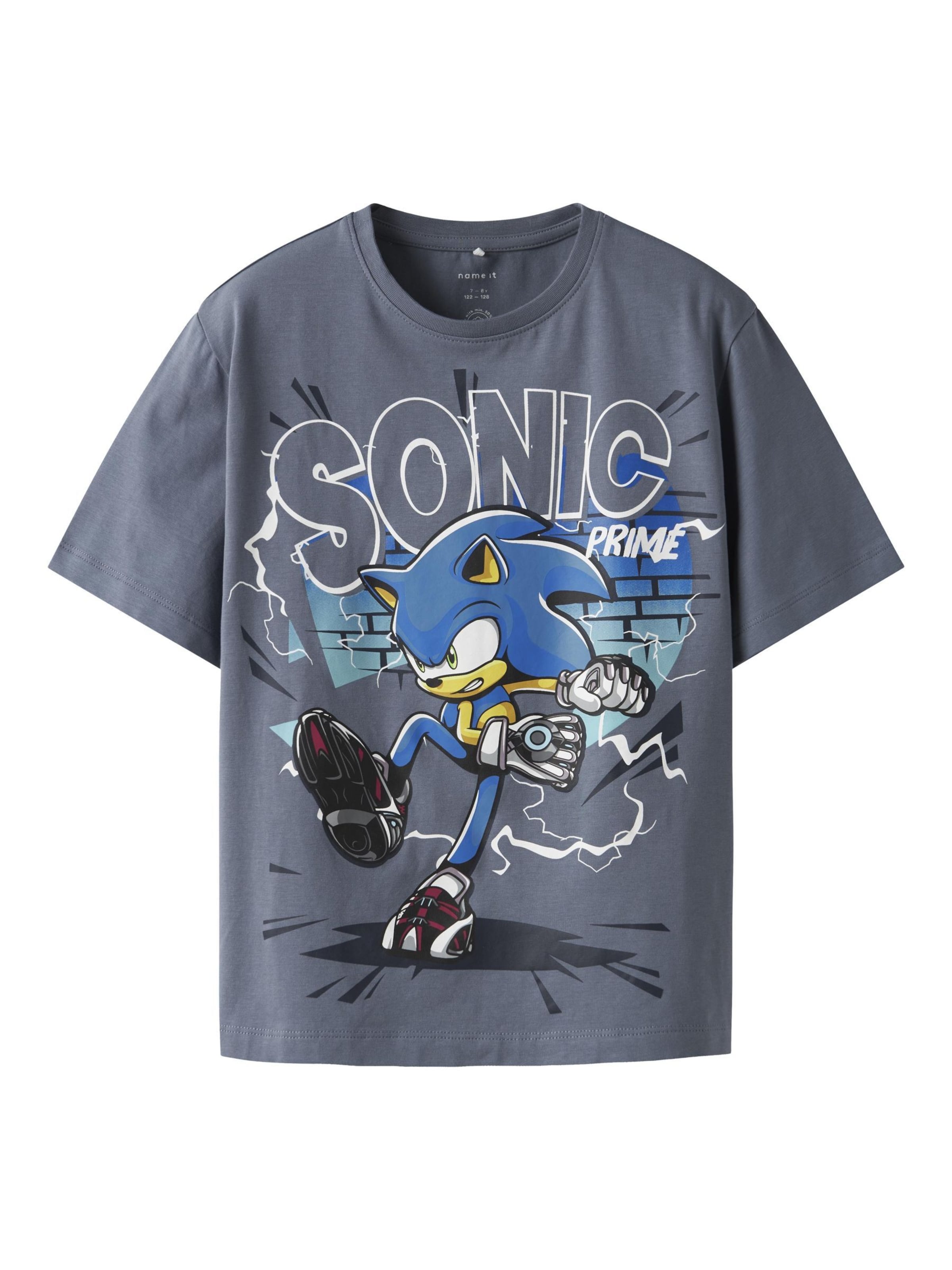 NAME IT - Camiseta 'Sonic The Hedgehog' en gris: frente