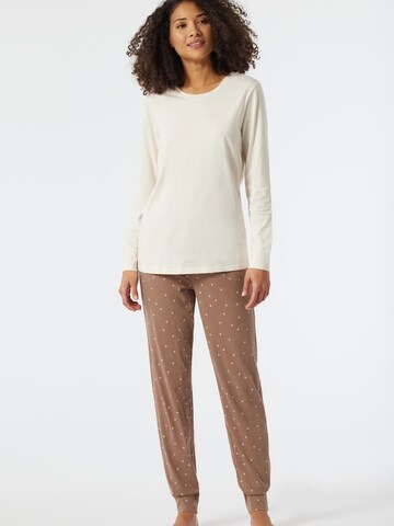 SCHIESSER Pajama in Brown: front