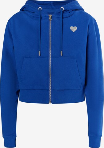 MYMO - Sudadera con cremallera 'Biany' en azul: frente