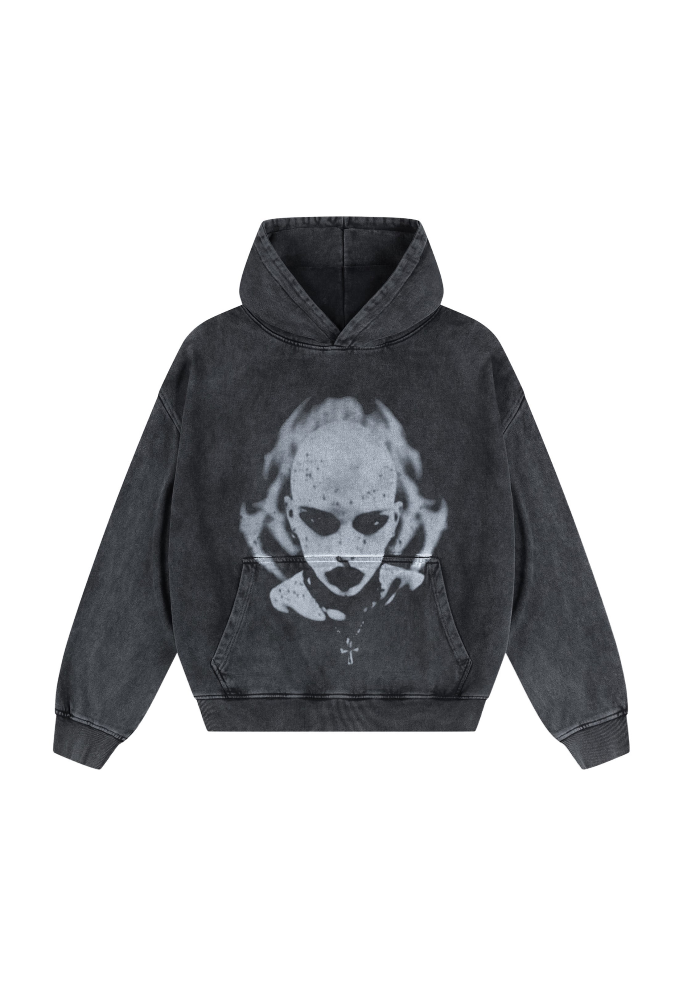 FAVELA Sweatshirt 'Goth Girl' in Schwarz: Vorderseite