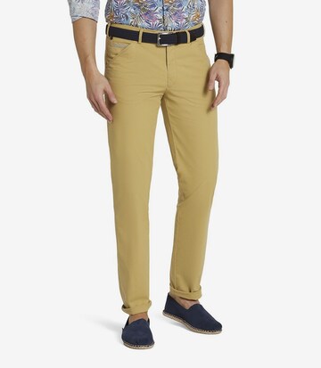 Coupe slim Pantalon chino 'Chicago' MEYER en jaune : devant