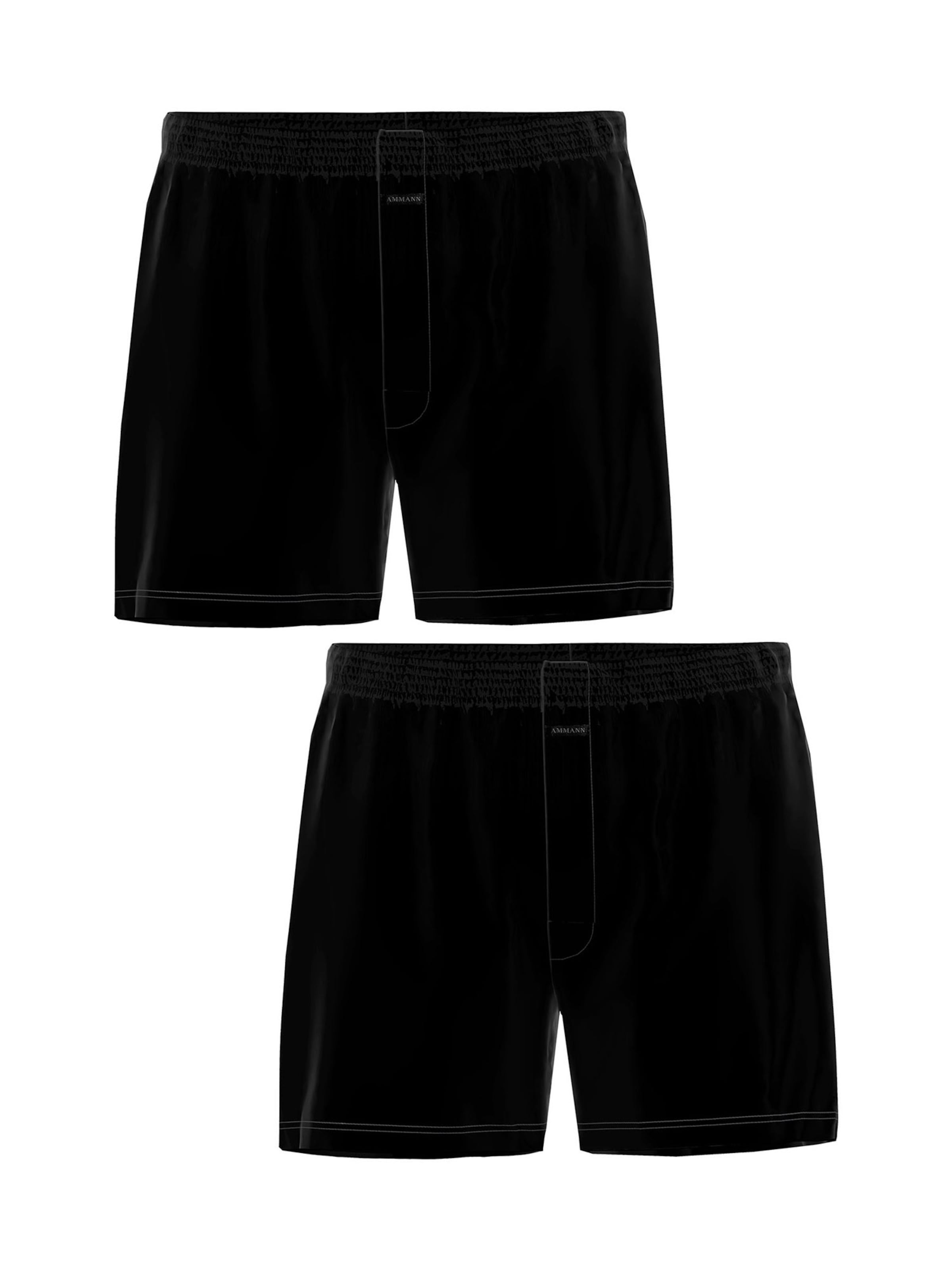 Boxers ' Single Jersey ' Ammann en noir : devant