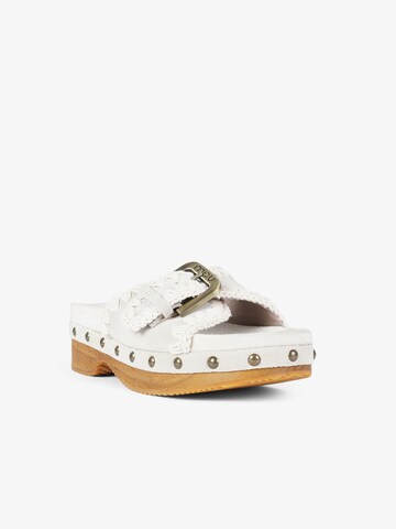 MOU Keilsandaletten in Beige: Vorderseite