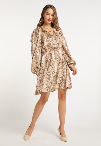 Robe-chemise faina en beige