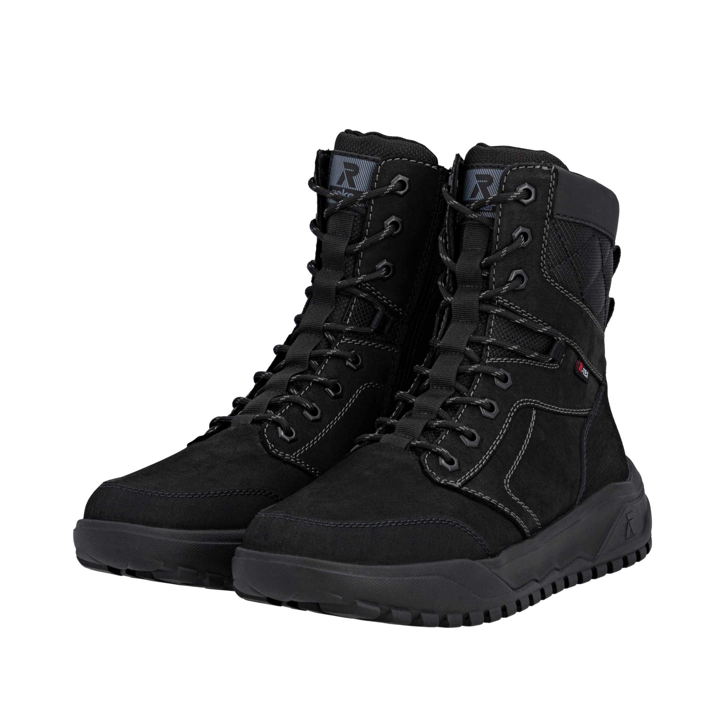 Rieker Lace-Up Boots in Black