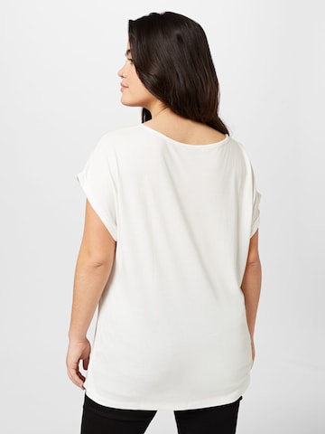 ABOUT YOU Curvy - Camiseta 'Fleur' en blanco