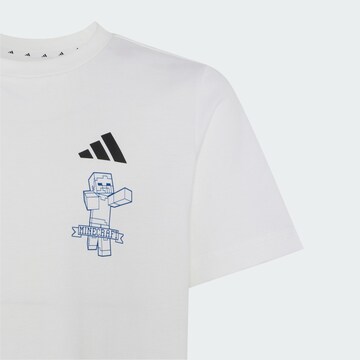T-Shirt 'Minecraft' ADIDAS SPORTSWEAR en blanc