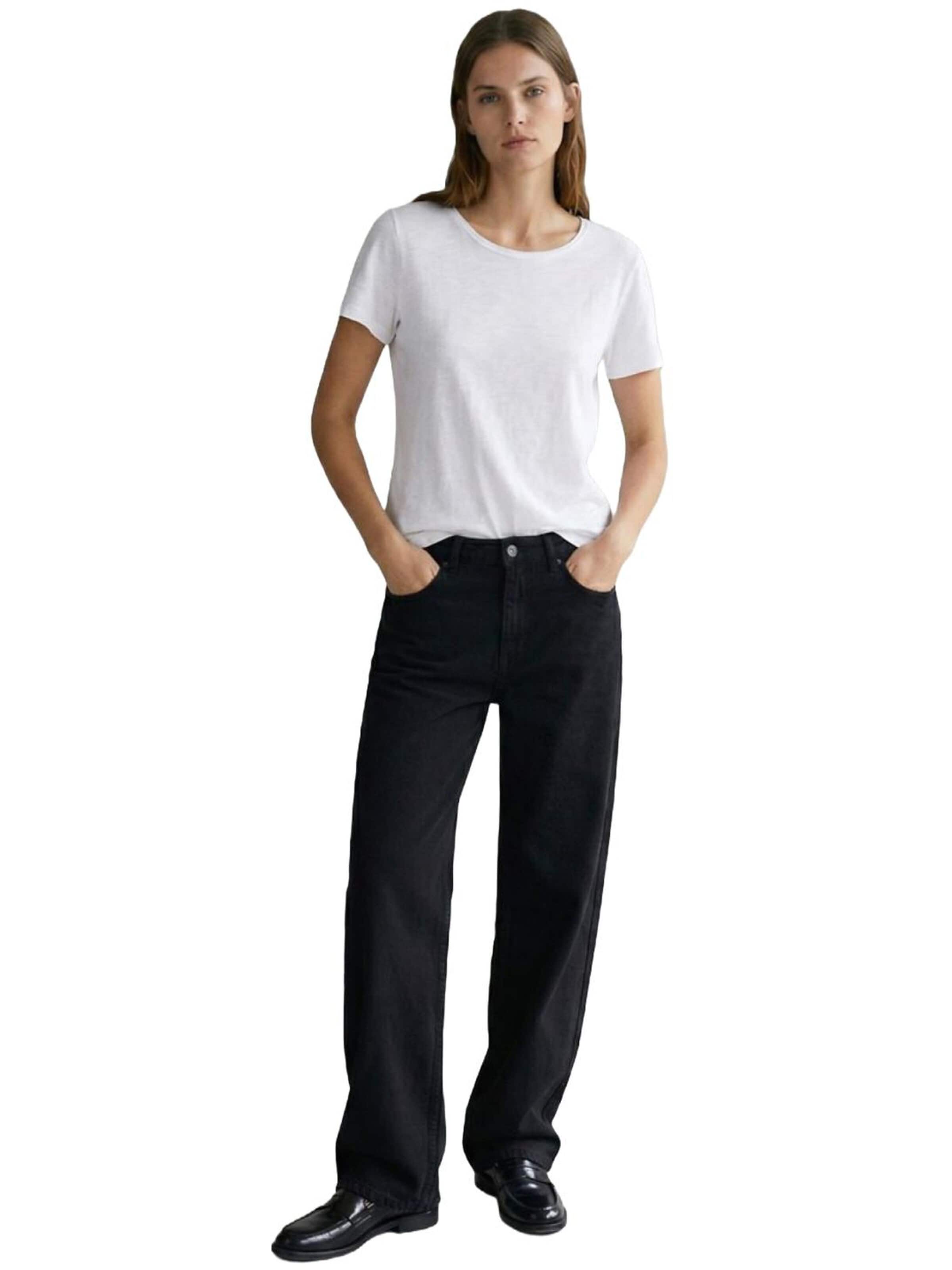 LTB Jeans Shirt 'U-Neck T-Shirt' in Wit: voorkant
