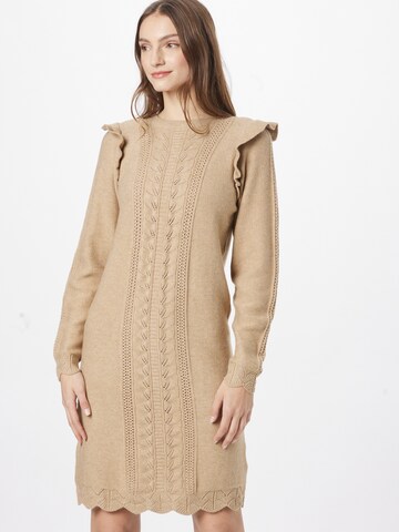 OBJECT Knit dress 'Portia' in Brown: front