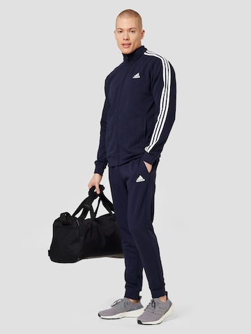 ADIDAS SPORTSWEAR Tracksuit 'Basic 3-Stripes French Terry' in Blue