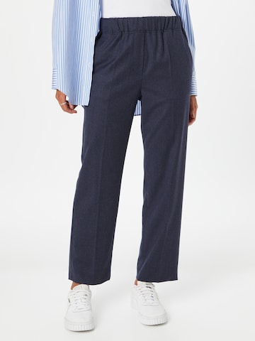 Weekend Max Mara Loose fit Trousers with creases 'ALCA' in Blue: front