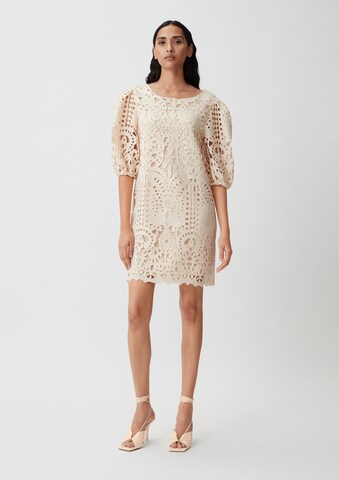 COMMA Jurk in Beige: voorkant