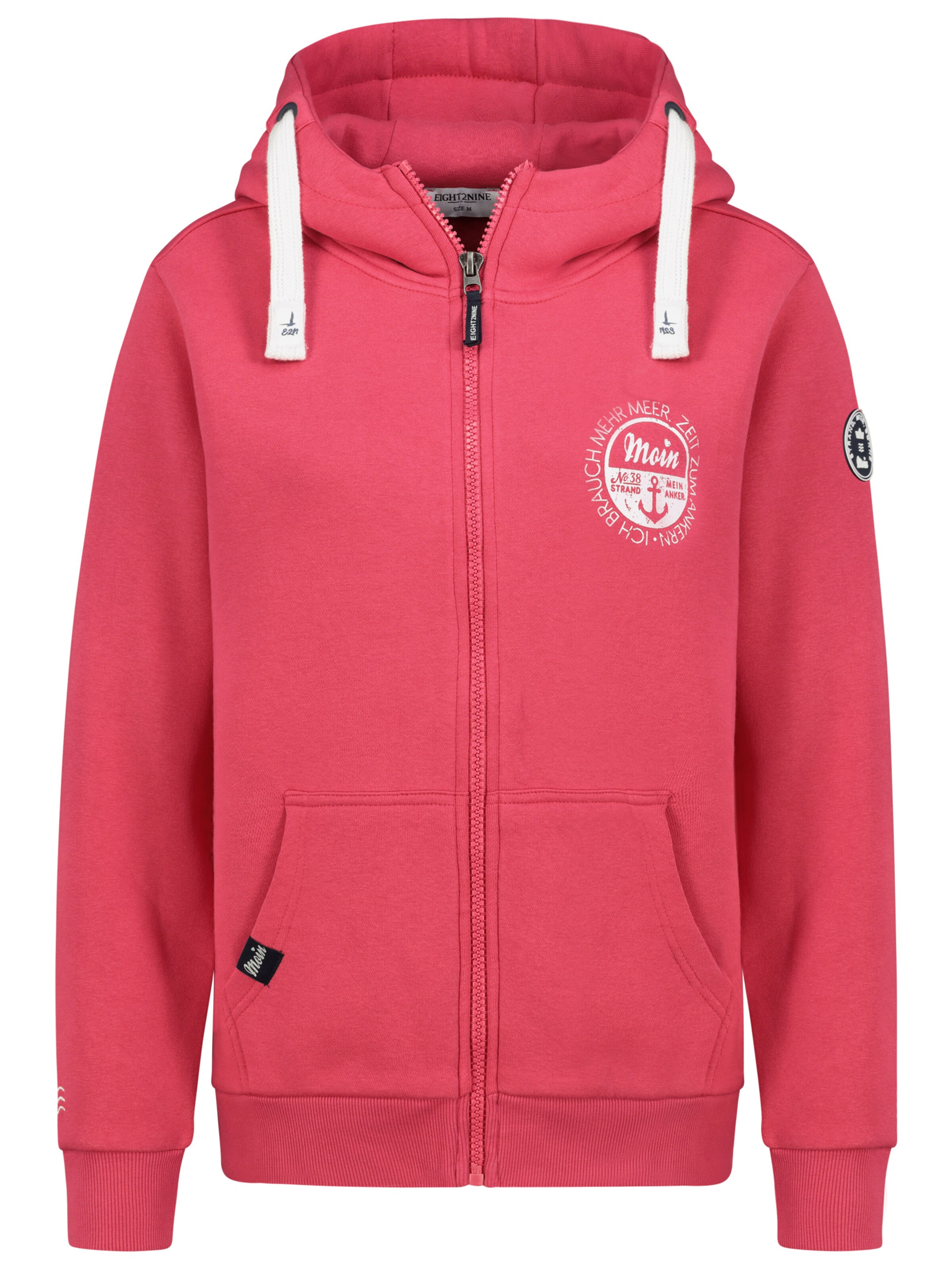 Eight2Nine Sweatjacke in Pink: Vorderseite