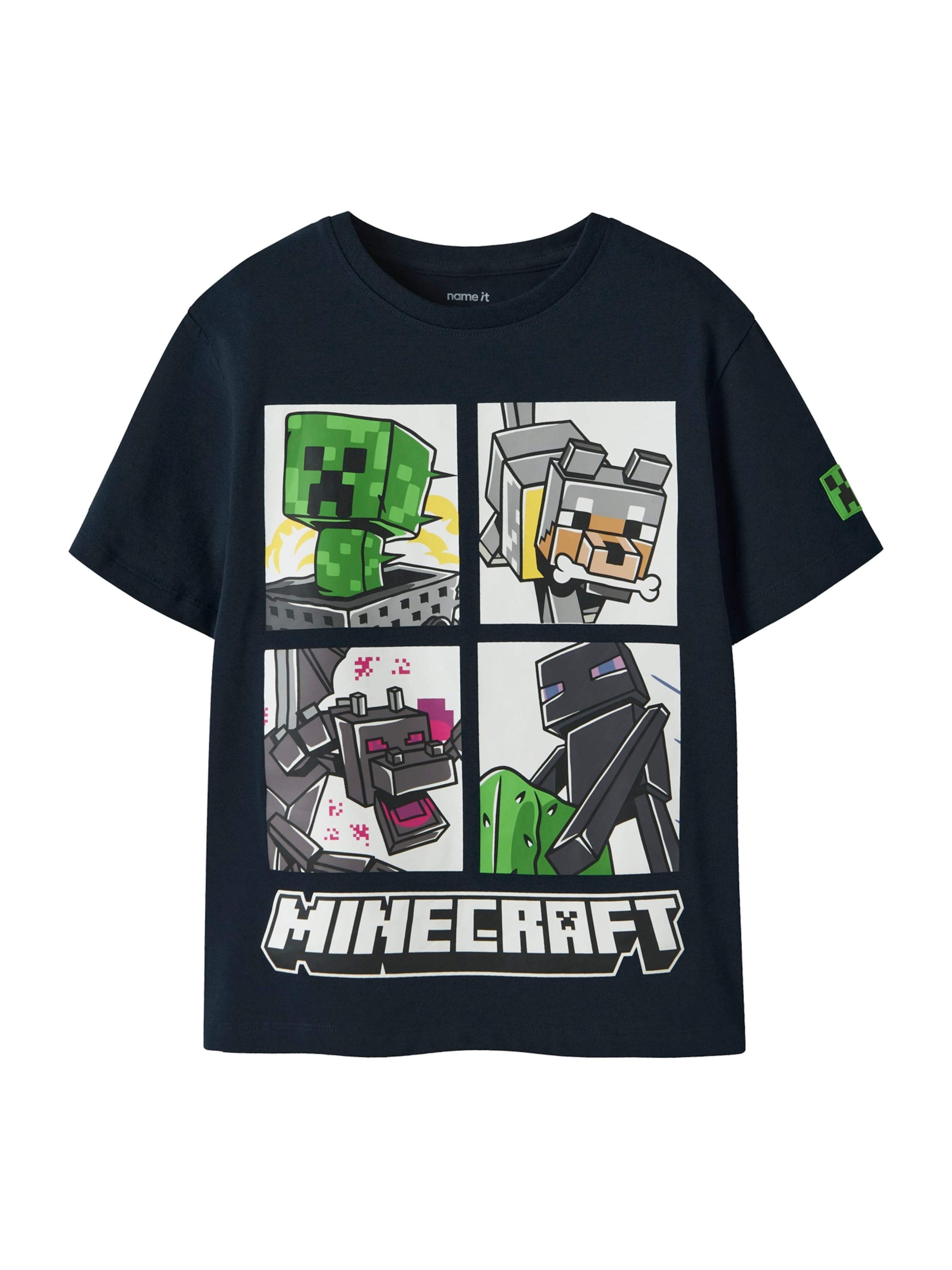 NAME IT Μπλουζάκι 'NKMMYKIN MINECRAFT' σε μπλε: μπροστά