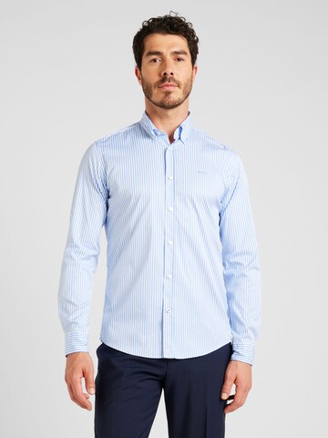 BOSS Slim fit Koszula 'ROAN' w kolorze niebieski: przód