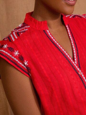 love & roses Blouse in Rood