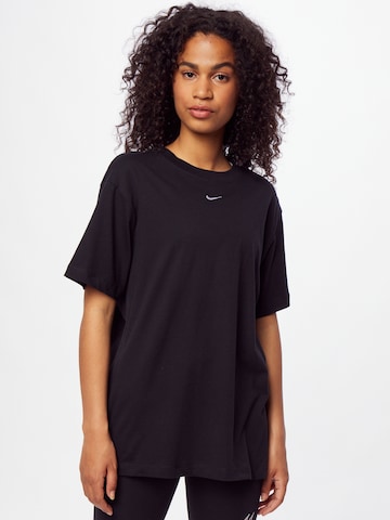 Nike Sportswear - Camisa oversized em preto: frente