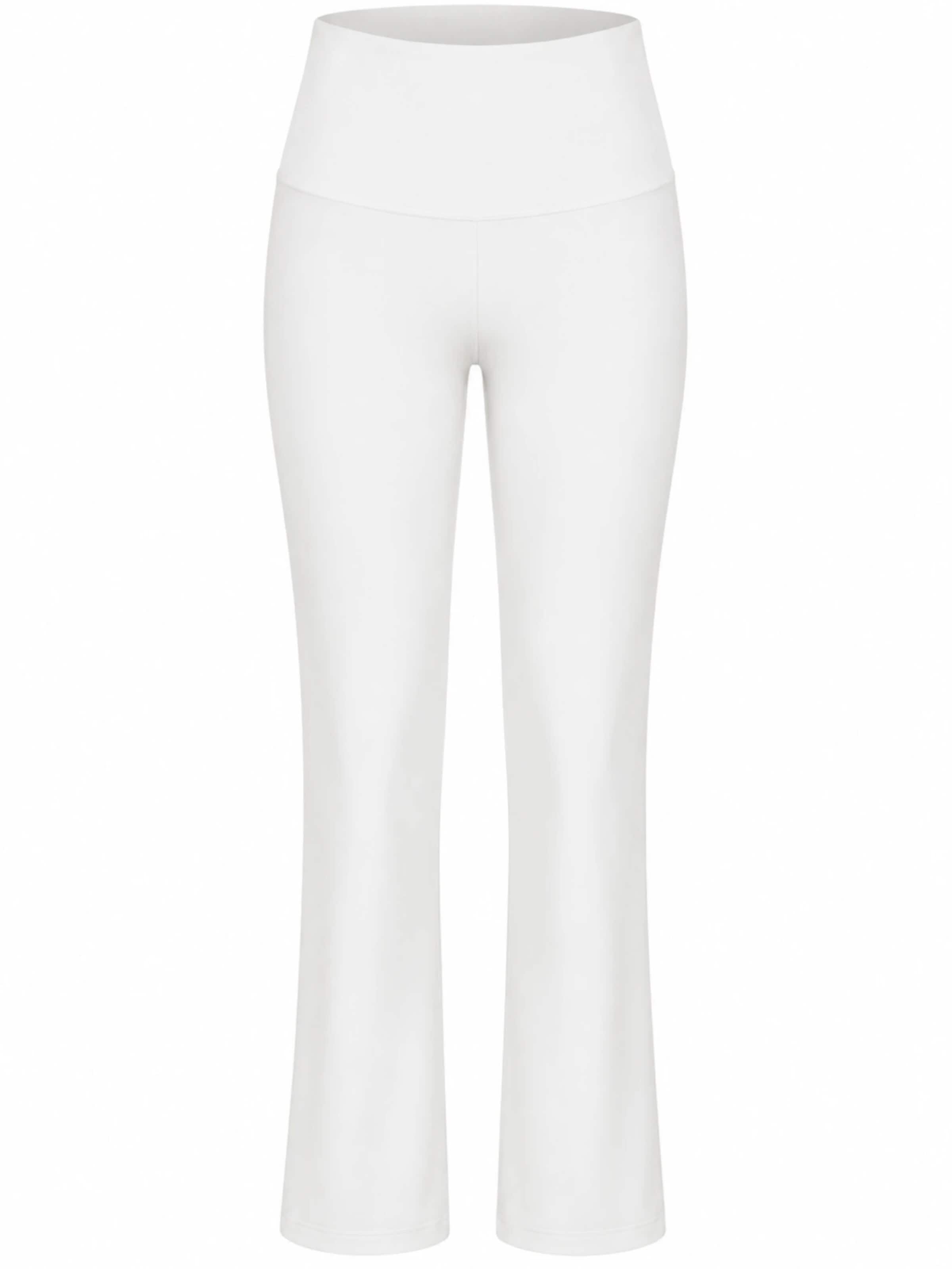 Leela COTTON Regular Pants in White: front