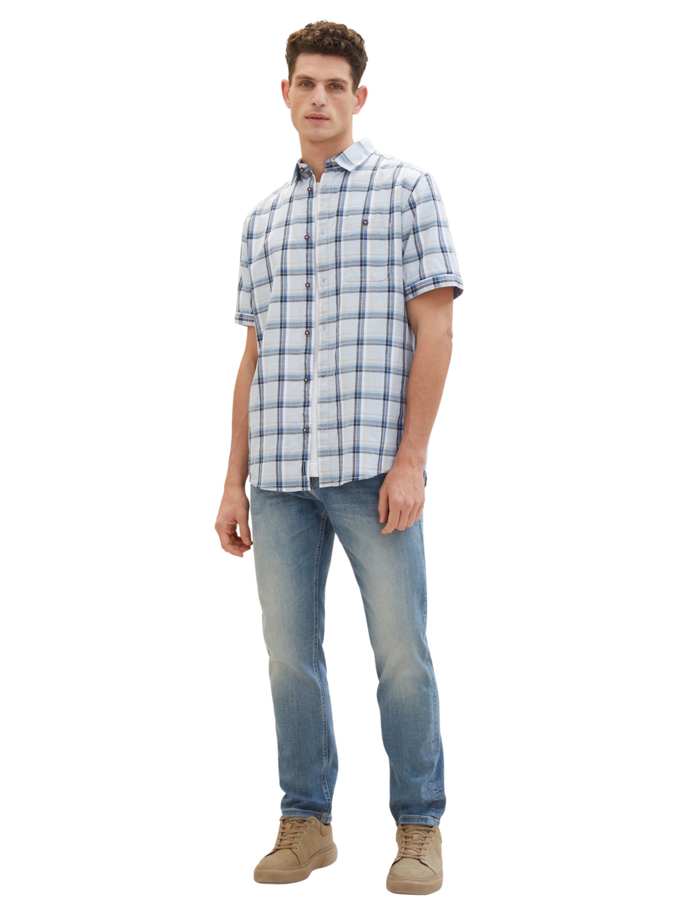 Coupe regular Chemise TOM TAILOR en bleu