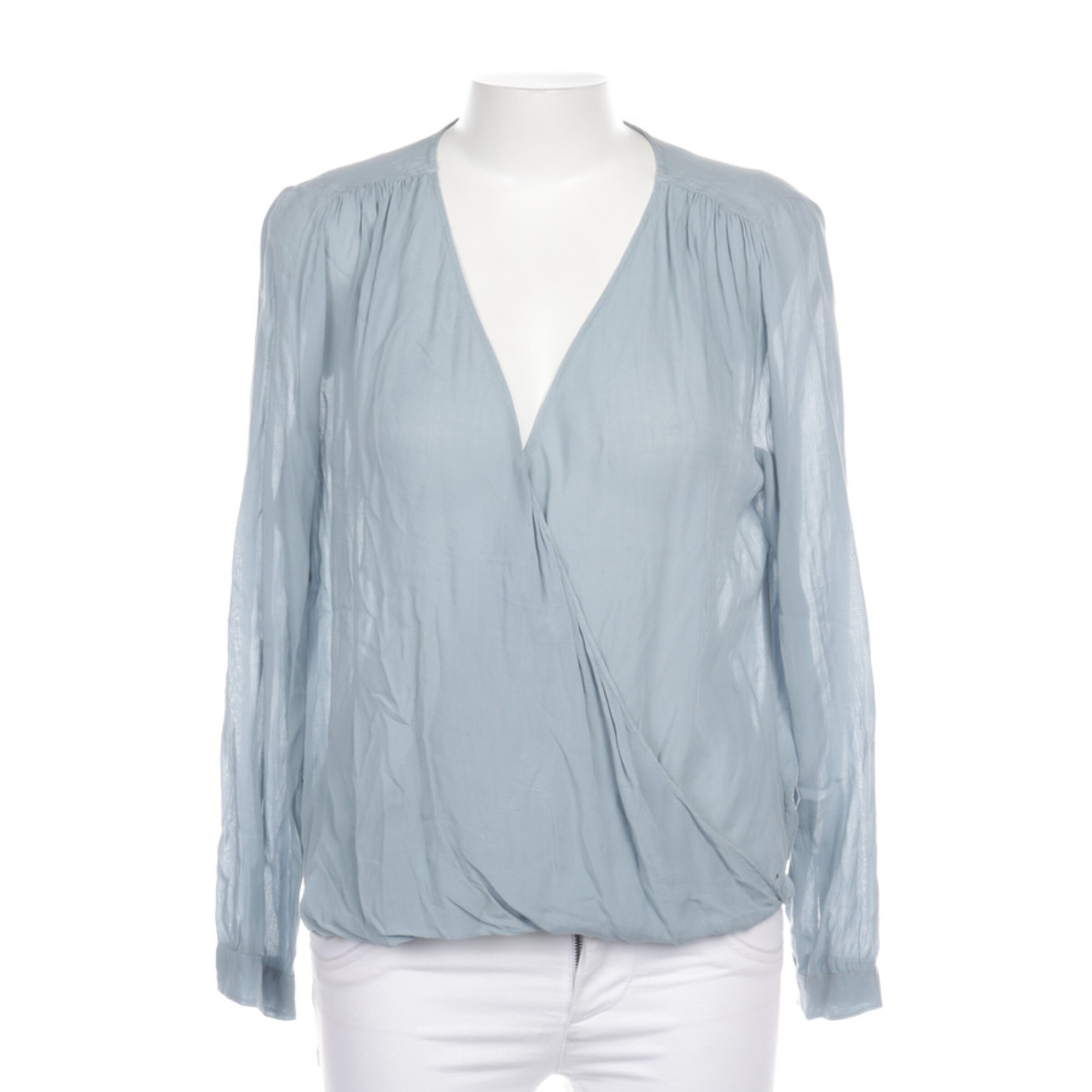 Velvet Bluse / Tunika S in Blau: Vorderseite