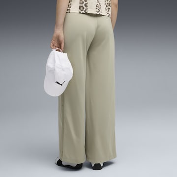 PUMA Wide Leg Sporthose 'Wardrobe Essentials' in Grün