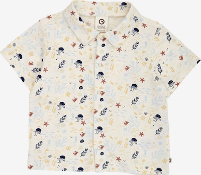 Müsli Button up shirt in 74 in Cream / Night blue / Light blue / Dark brown, Item view