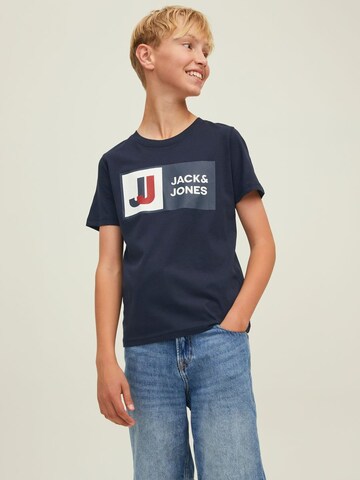 Jack & Jones Junior Μπλουζάκι 'Logan' σε μπλε: μπροστά