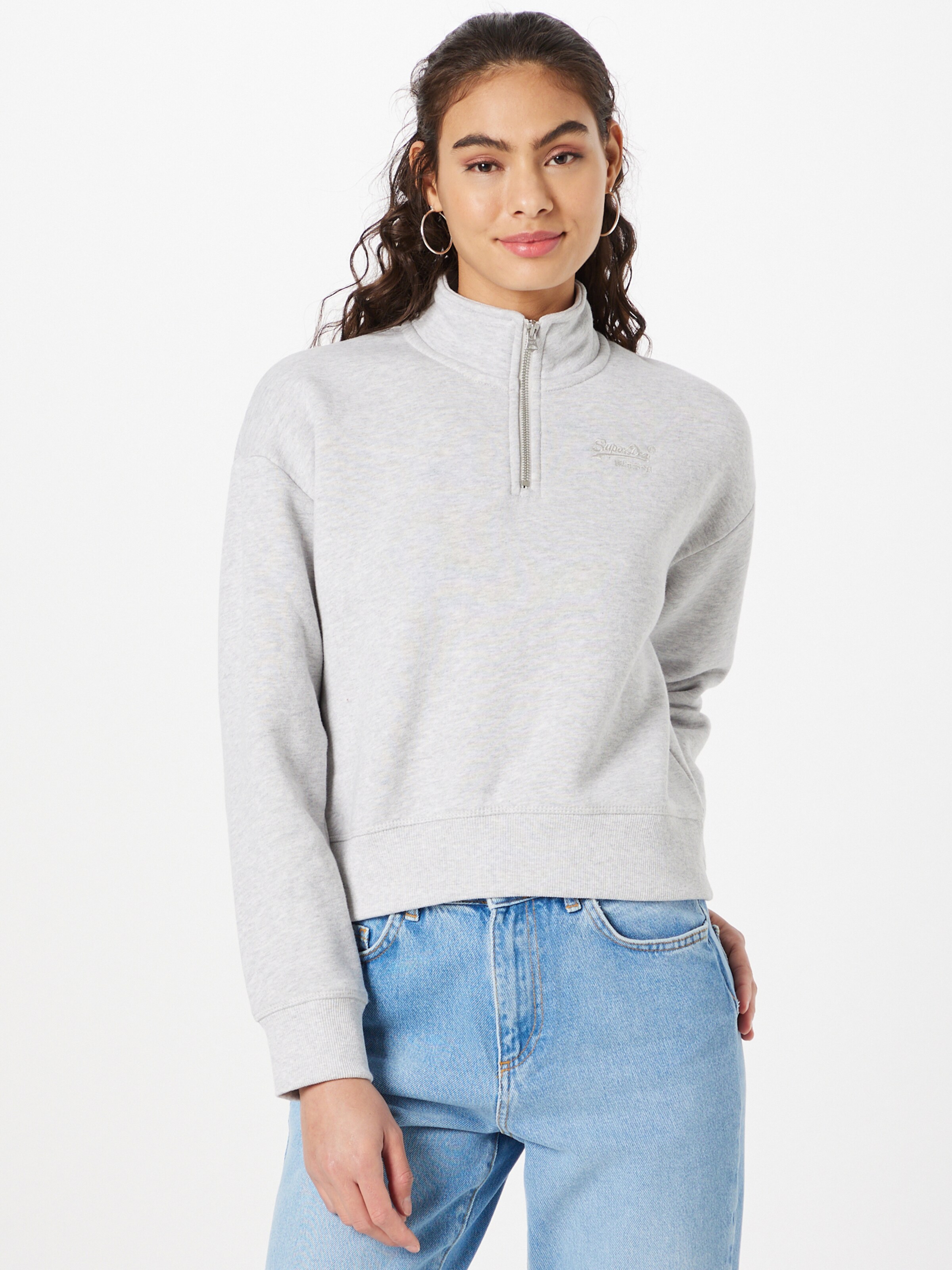Frauen Sweat Superdry Sweatshirt in Graumeliert - MD66086 Frauen Sweat Superdry Sweatshirt in Graumeliert - MD66086