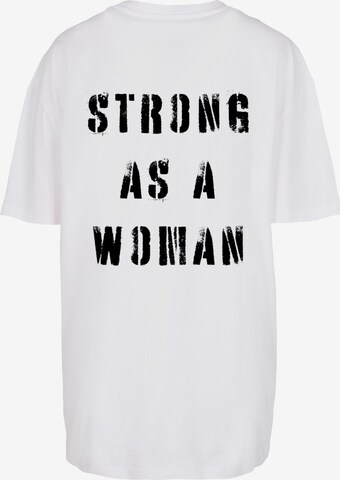 Maglietta 'WD - Strong As A Woman' di Merchcode in bianco