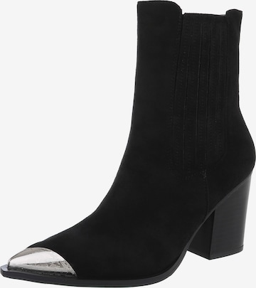 Ital-Design Stiefelette in Schwarz: Vorderseite