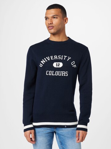 COLOURS & SONS Sweater in Blue: front