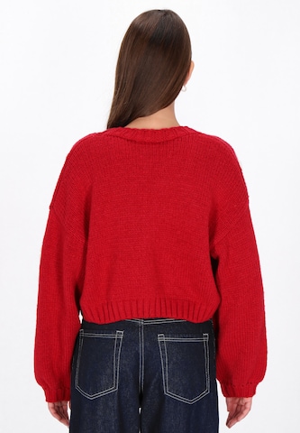 MYMO Knit cardigan in Red