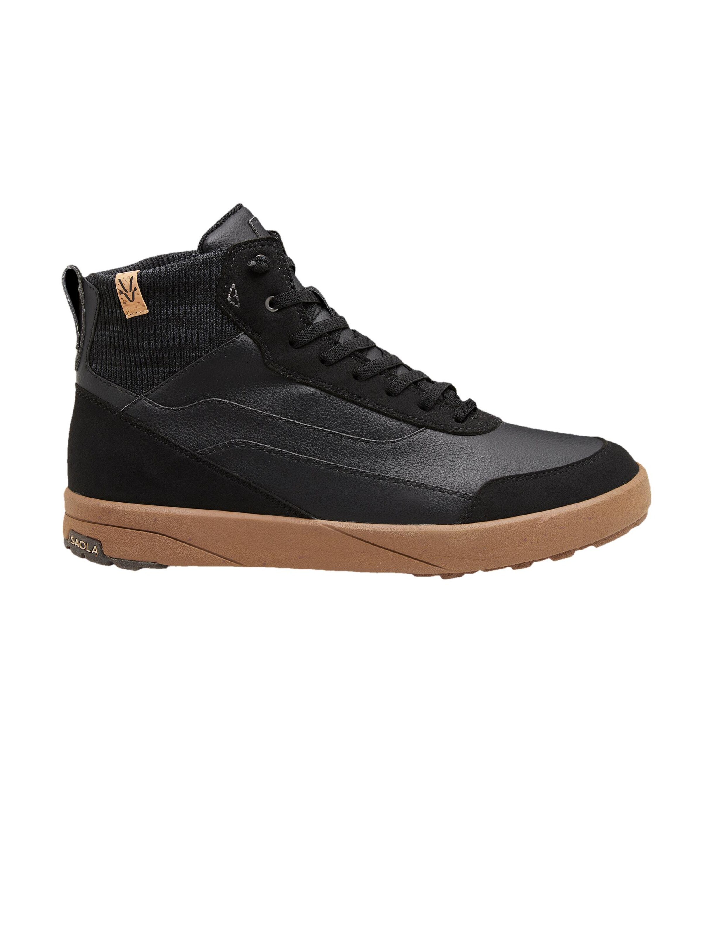 SAOLA Sneaker high 'Quito Mid Waterproof M Black'‌‌‌‌‌‌‌‌ in Schwarz: Vorderseite