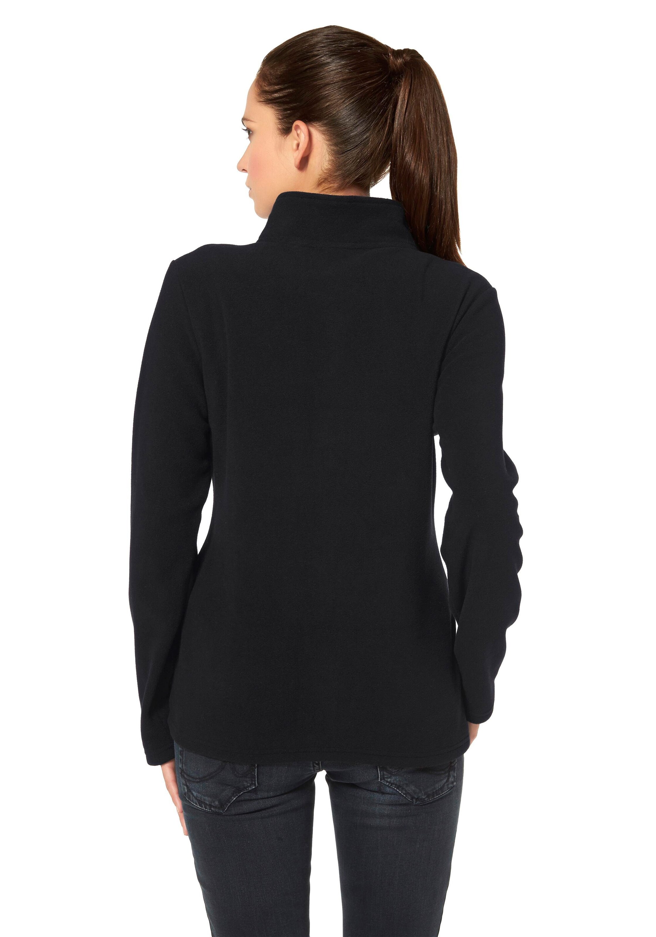 EASTWIND Athletic Fleece Jacket in Black