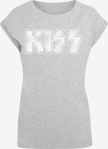 F4NT4STIC Shirt 'Kiss' in Grey: front