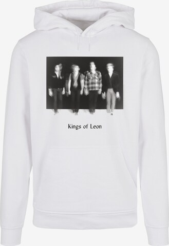 Merchcode Sweatshirt 'Kings Of Leon - Standing Blur' in Wit: voorkant