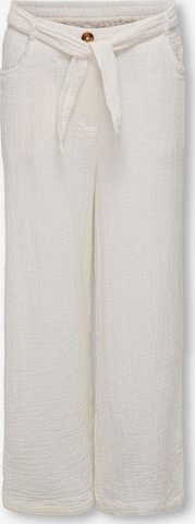 ONLY GIRLS Wide leg Trousers 'KOGThyra' in White: front