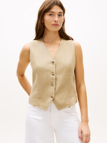 Gilet de costume 'ESS' TOMMY HILFIGER en beige : devant