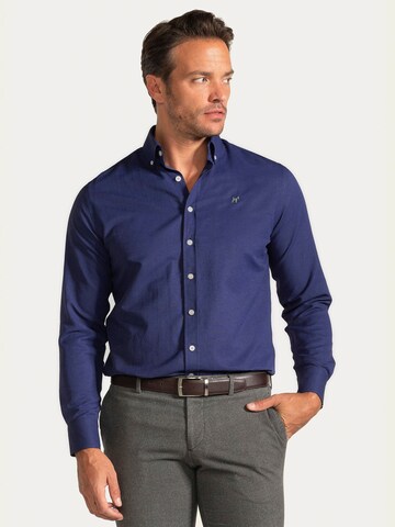 Williot Regular fit Overhemd 'Oxford' in Blauw: voorkant