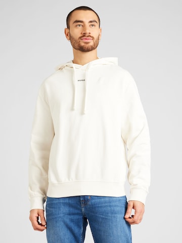 HUGO Sweatshirt 'Dapo' in Wit: voorkant