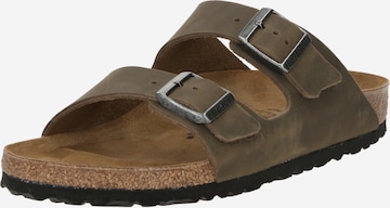 BIRKENSTOCK Чехли 'Arizona LEOI' в зелено: отпред